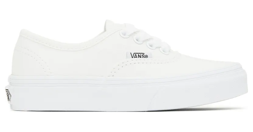 Vans Kids White Authentic Little Kids Sneakers (VN000WWXENS1)