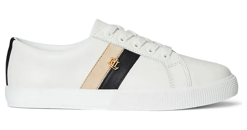 Lauren Ralph Lauren sneaker Taupe / Zwart / Wit (802979187-001)