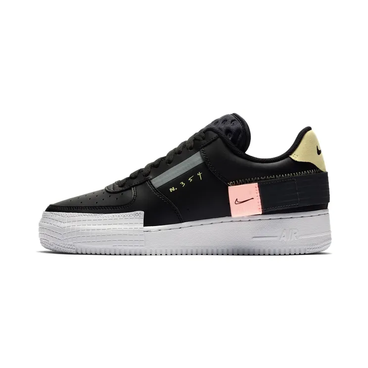 Nike Air Force 1 Type “Black / Zinnia / Pink Tint / Anthracite” (CI0054-001)