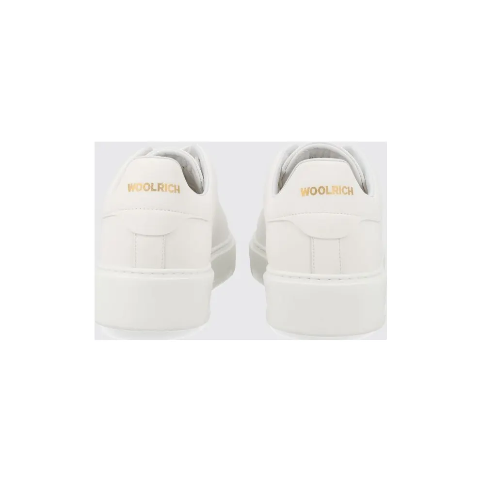 Woolrich Low-Top in Smooth Leather with Padded Ankle and Rear Logo White (WFM261001A00A0)