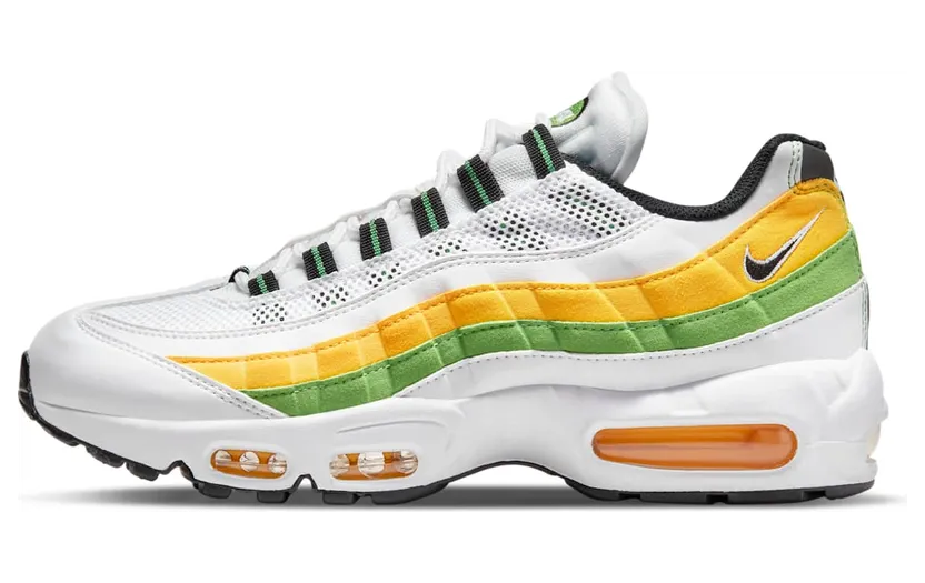 Nike Air Max 95 Essential White Green Apple Tour Yellow (DQ3429-100)