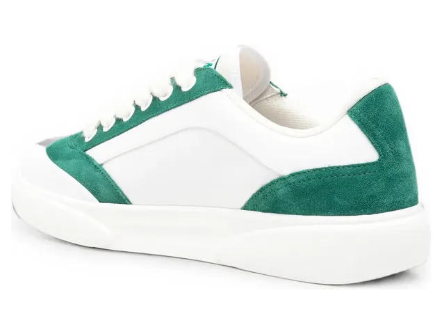 Casablanca Del Mar Logo-print Suede-panel “White/Green” (PF26-SNK-025 02 WHGRE) (2)