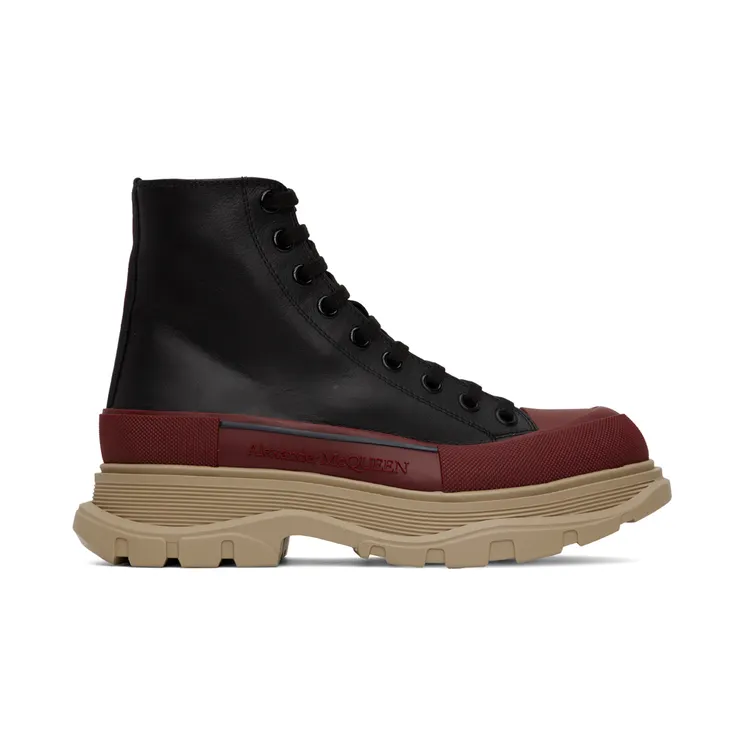 Alexander McQueen Black Tread Slick High Sneakers (705661WHZ6H)