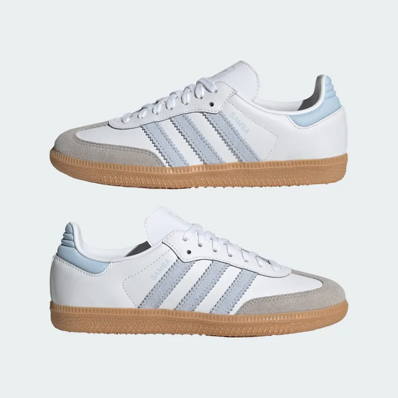 Adidas Samba OG GS “White Crystal Sky Gum” (JQ2019)