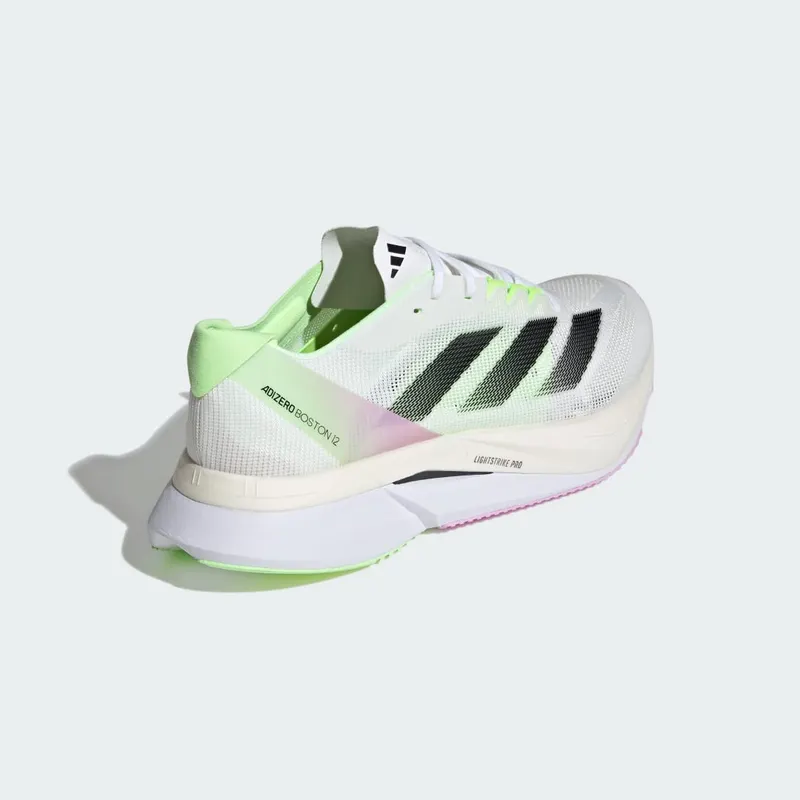 adidas Adizero Boston 12 Cloud White / Core Black / Green Spark (IG3321)