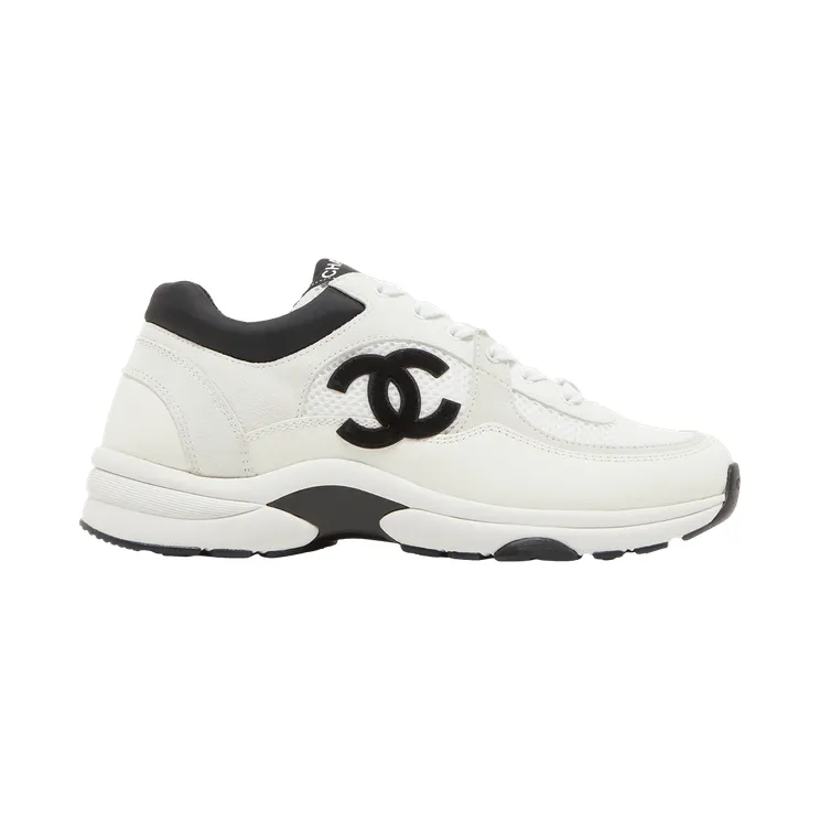 Chanel Low Top Trainer Suede White Black (W) (G38299 Y55720 K3846)