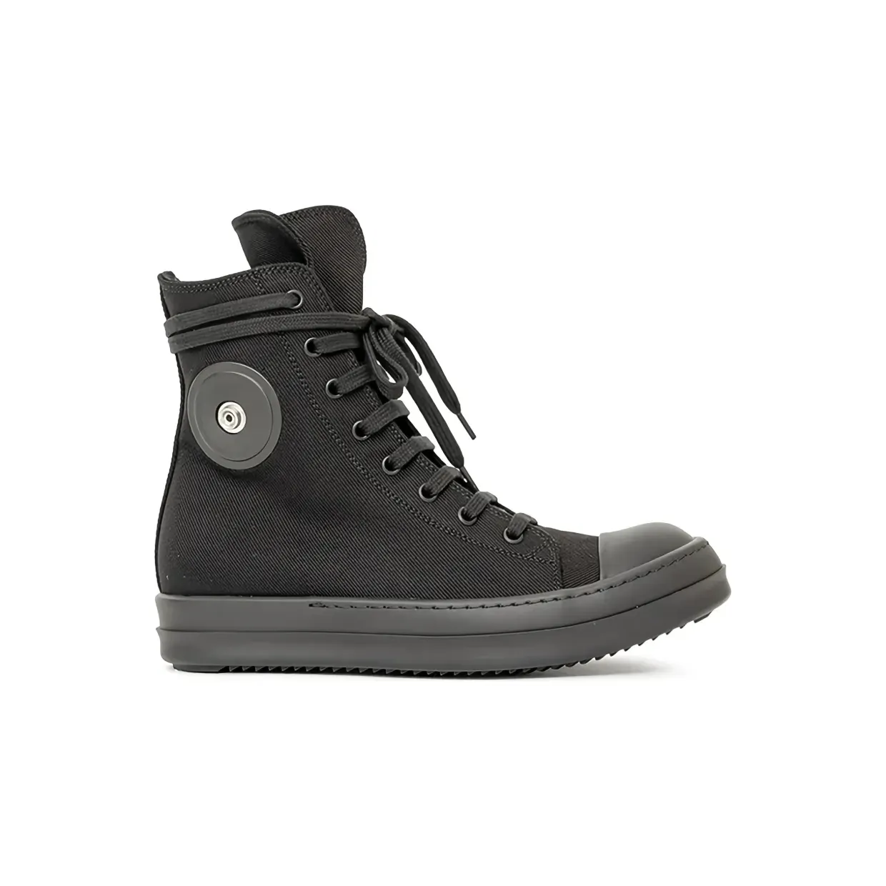 Rick Owens Drkshdw Canvas-Sneakers mit Schnürung “Black” (DS01F4800DOES5)