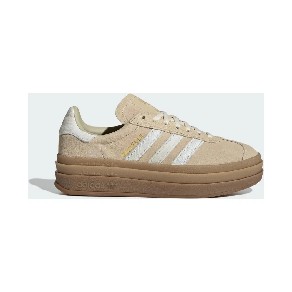 Adidas GAZELLE BOLD Schuhe Stone Khaki / Cream White / Gold Metallic (IH4201)