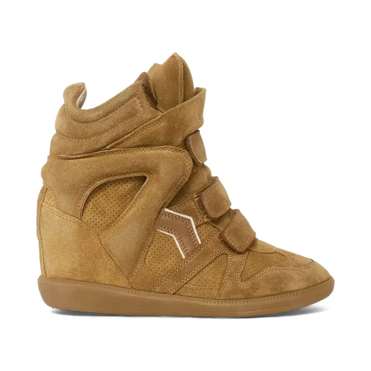 Isabel Marant Bekett suède met klittenband “Brown” (BK0010FAD1E11S)