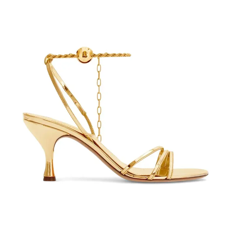 Ferragamo 70mm Ankle-Chain Sandals Gold (01H441770563)