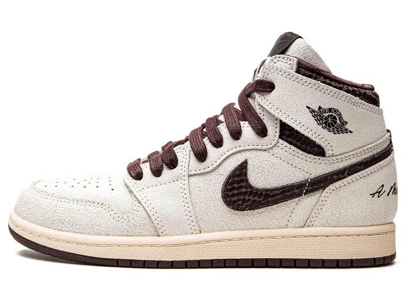 Air Jordan x Ma Maniere 1 High OG (PS) – “Sail / Burgundy Crush” (DO7099-100)