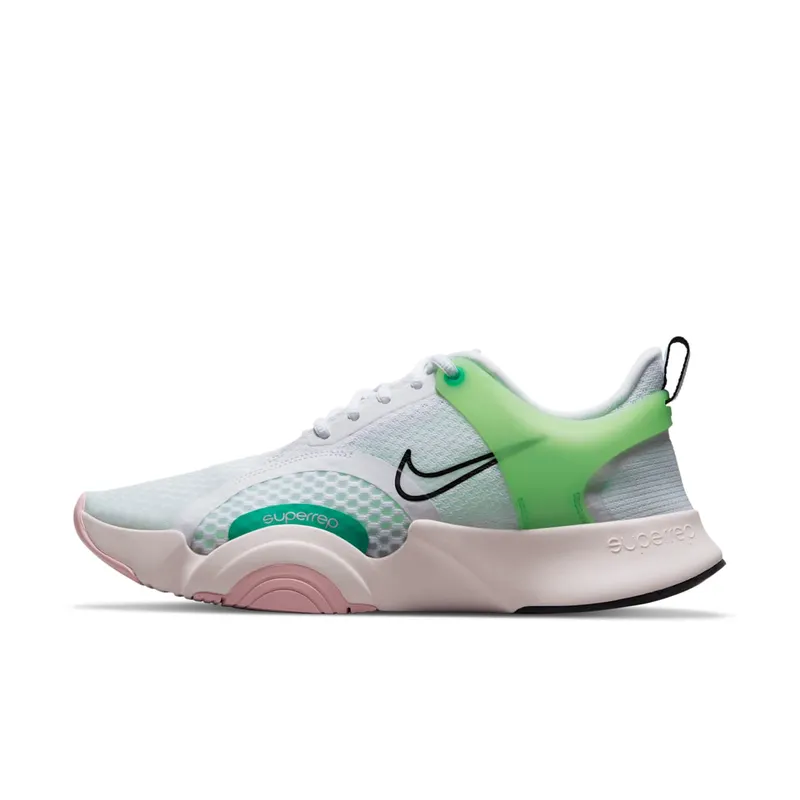 Nike SuperRep Go 2 Training Shoe “White / Green Strike / Light Soft Pink / Black” (CZ0612-136)