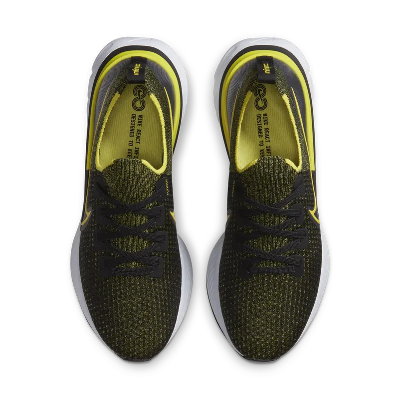 Nike React Infinity Run Flyknit Black Sonic Yellow Black/White/Anthracite (CD4371-013)