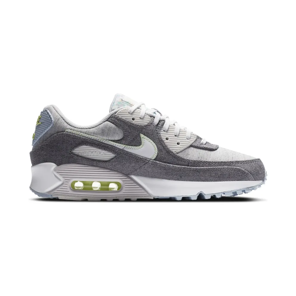 Nike Air Max 90 Recycled Canvas Vast Grey/Barely Volt-Celestine Blue-White (CK6467-001)