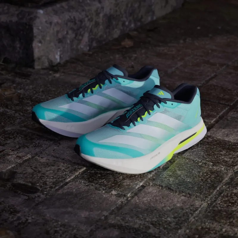 Adidas Adizero Boston 13 Shoes Flash Aqua / Cloud White / Lucid Lemon (JS4945)