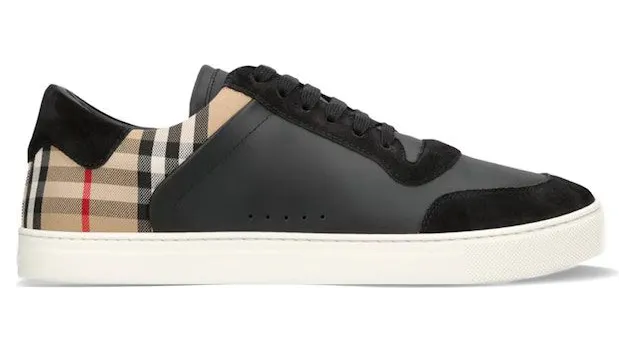 Burberry Stevie Check Sneakers Black Beige (8070818)