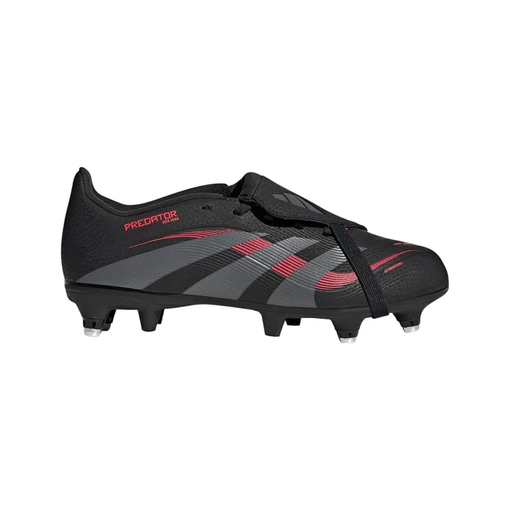 adidas Predator League Fold-Over Tongue SG Core Black Grey Four Lucid Red (JP9862)
