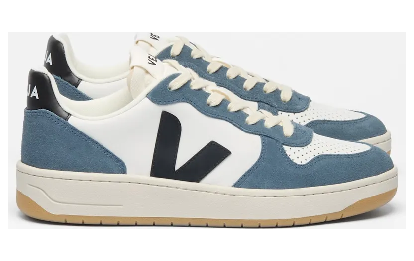 VEJA V-10 leren sneakers met logodetail – Wit (VI0220863A)