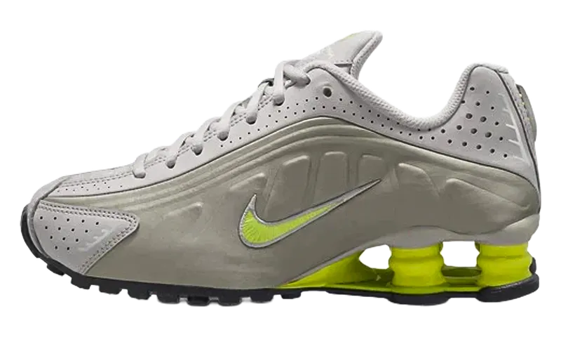 Nike Shox R4 GS “College Grey / Volt” (CW2626-008)