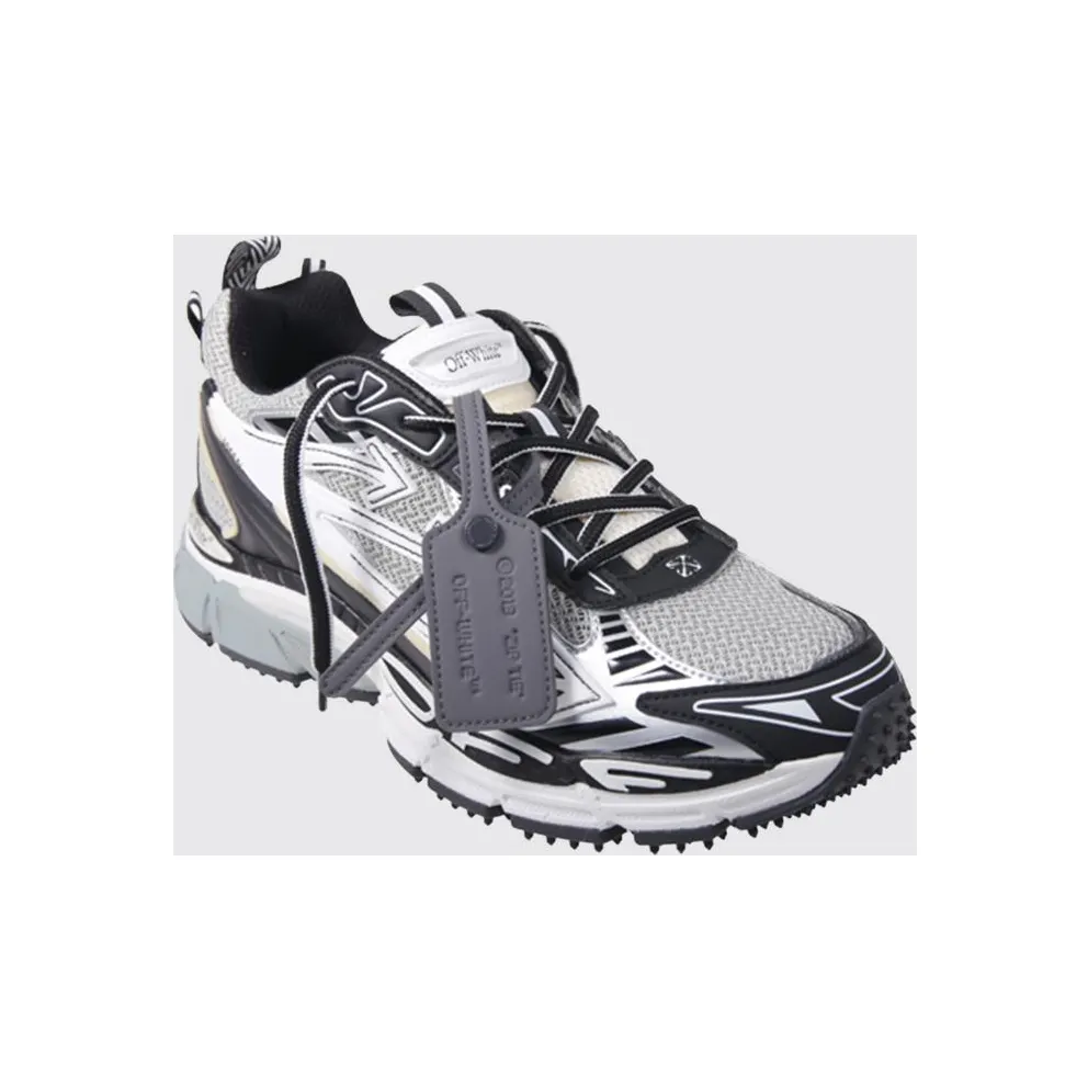 Off-White Bicolour Be Right Back Mesh Trainers with a Notched Sole Grey (M295C9F0010510)