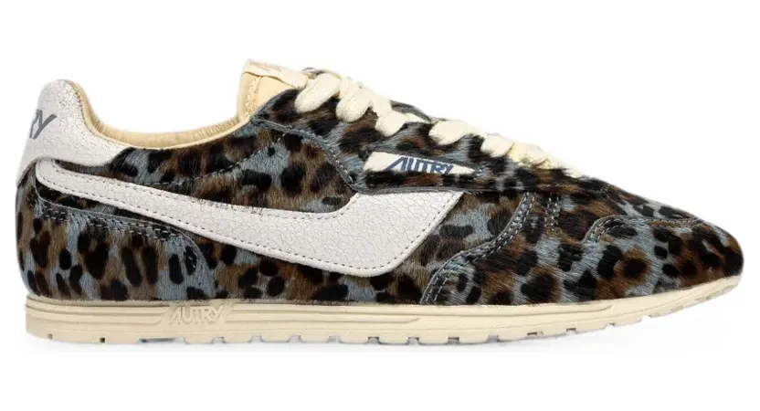 Autry Windspin Low leopard-print pony-hair sneakers – Grijs (WSLWPZ03)