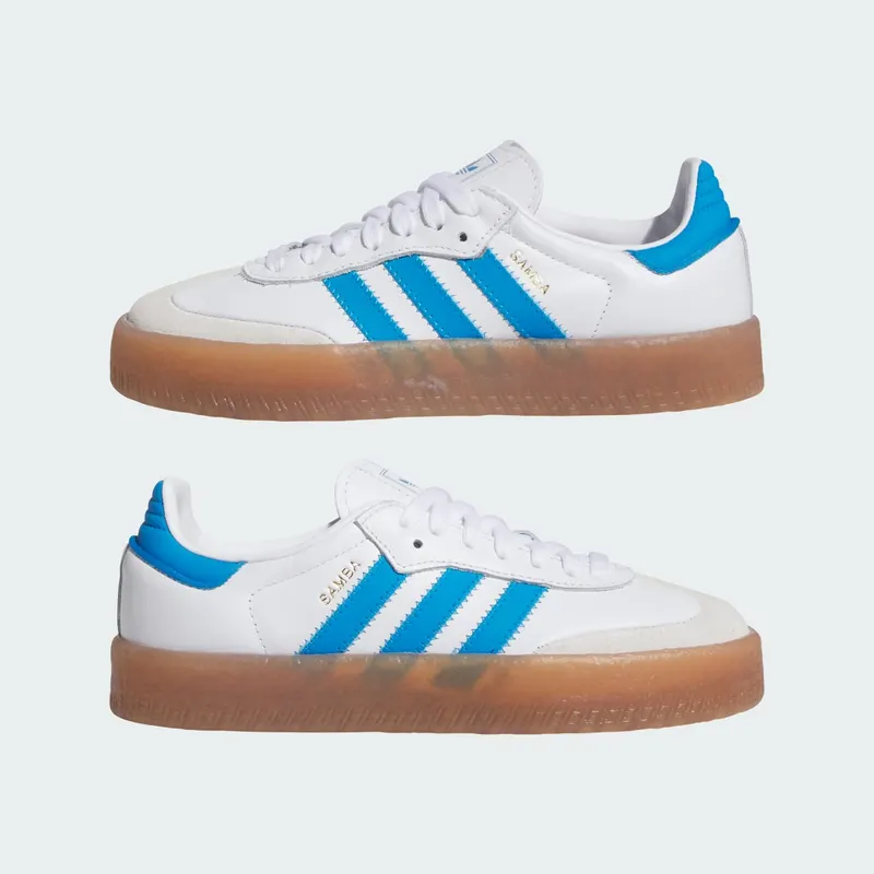 Adidas Sambae GS “Cloud White Bright Blue Gold Metallic” (JQ1236)