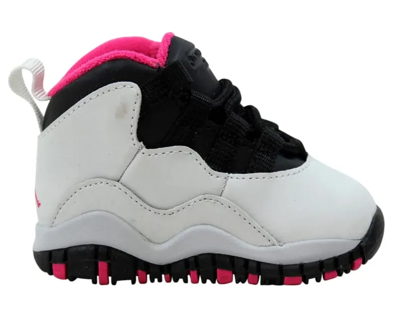 Air Jordan 10 Retro Pure Platinum Vivid Pink Black (TD) (705416-008)