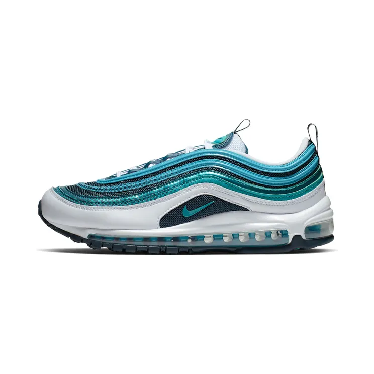 Nike Air Max 97 “White / Nightshade / Blue Fury / Spirit Teal” (AQ4126-100)
