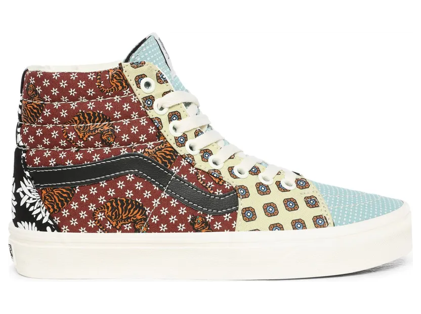 Vans Sk8-Hi ‘Tiger Patchwork’ Black/True White (VN0A4BV61IO)