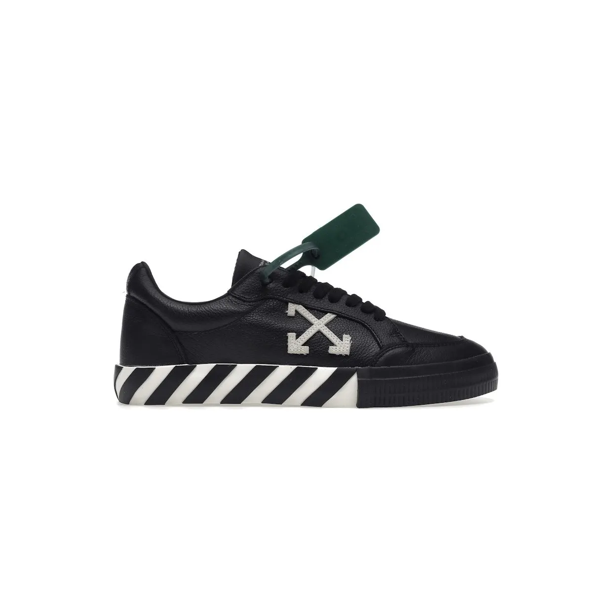 OFF-WHITE Vulc Low Leather Black White SS22 (OMIA085C99LEA0011001) (2)