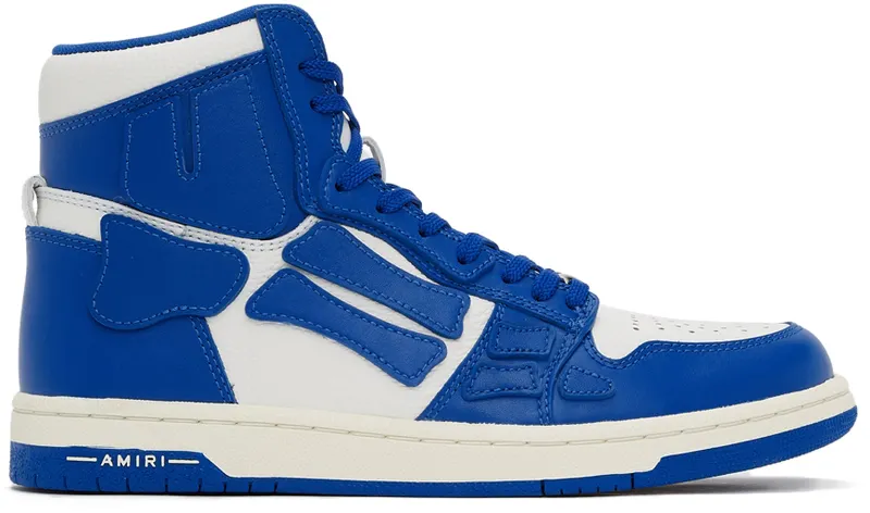 AMIRI Blue & White Skel Top Hi (PS22MFS002-466)