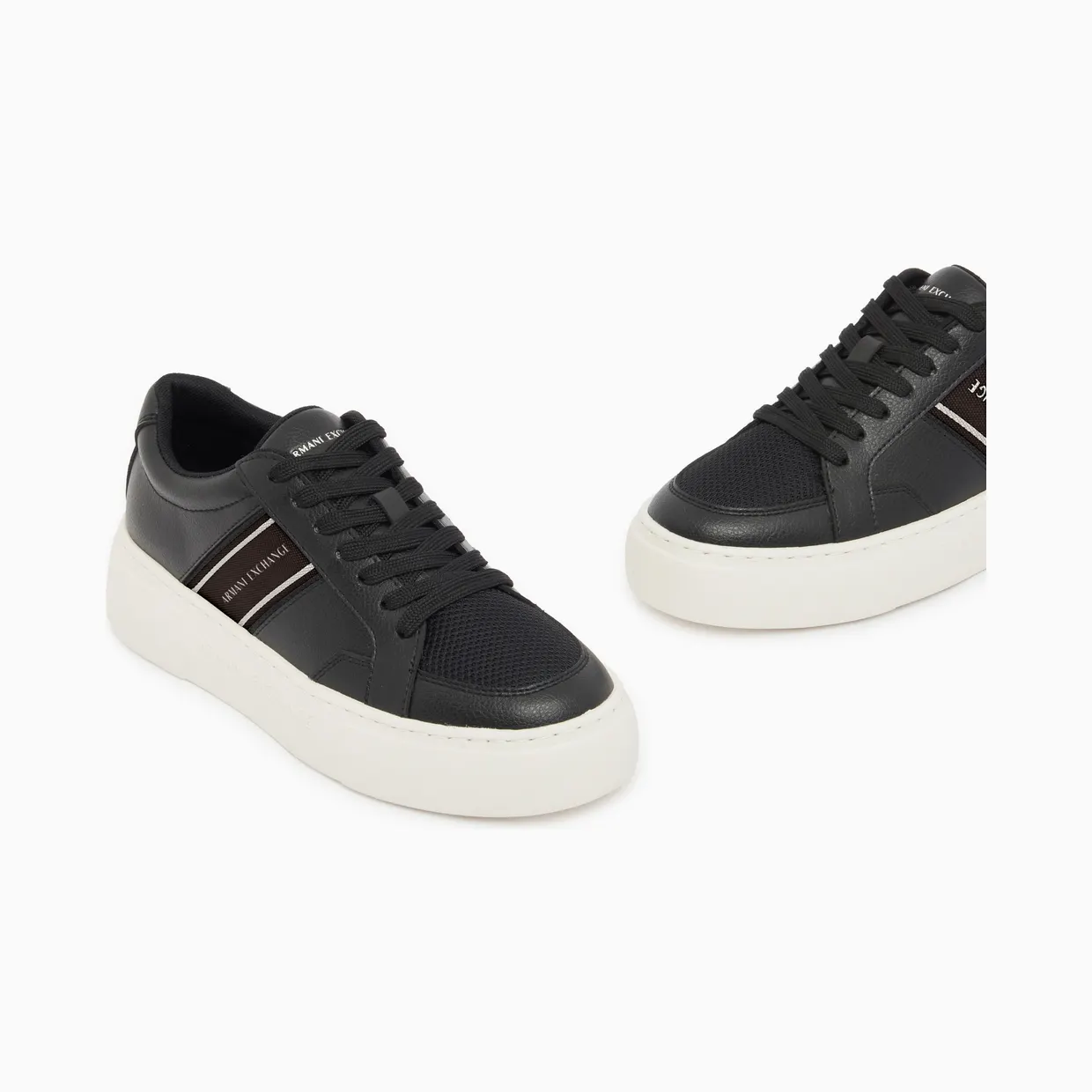 Armani Low Cut Sneakers With Mesh And Mini-Tumbled Finish (XW003066-AF27076-UC001) (5)