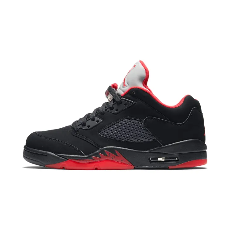 Air Jordan 5 Retro Low Alternate 90 “Black / Metallic Hematite / Gym Red” (819171-001)