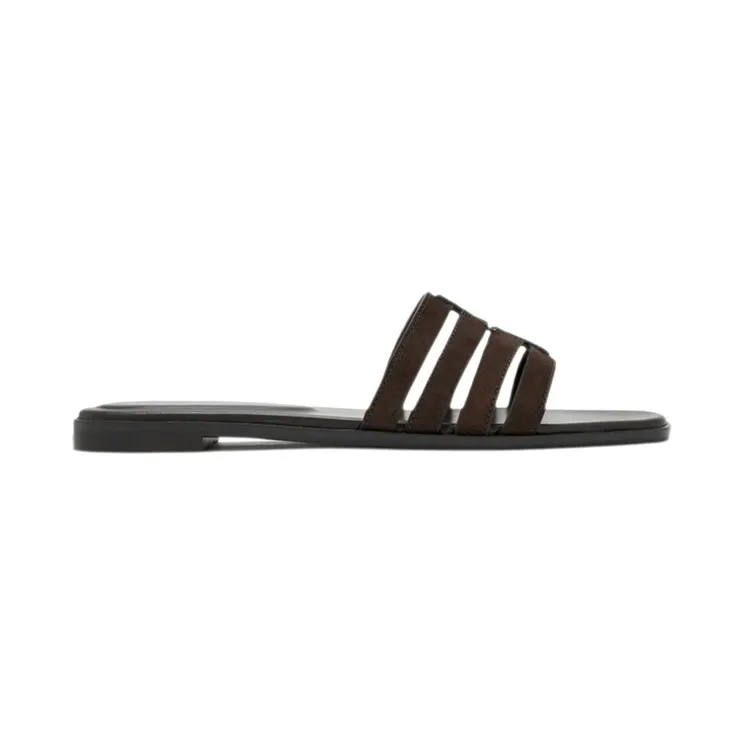 Tory Burch Ines Cage Slide Shoe Dark Cocoa (169544-201)