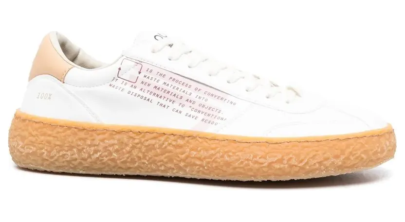 Puraai Sneakers mit Slogan-Print – Weiß (101BASIC)
