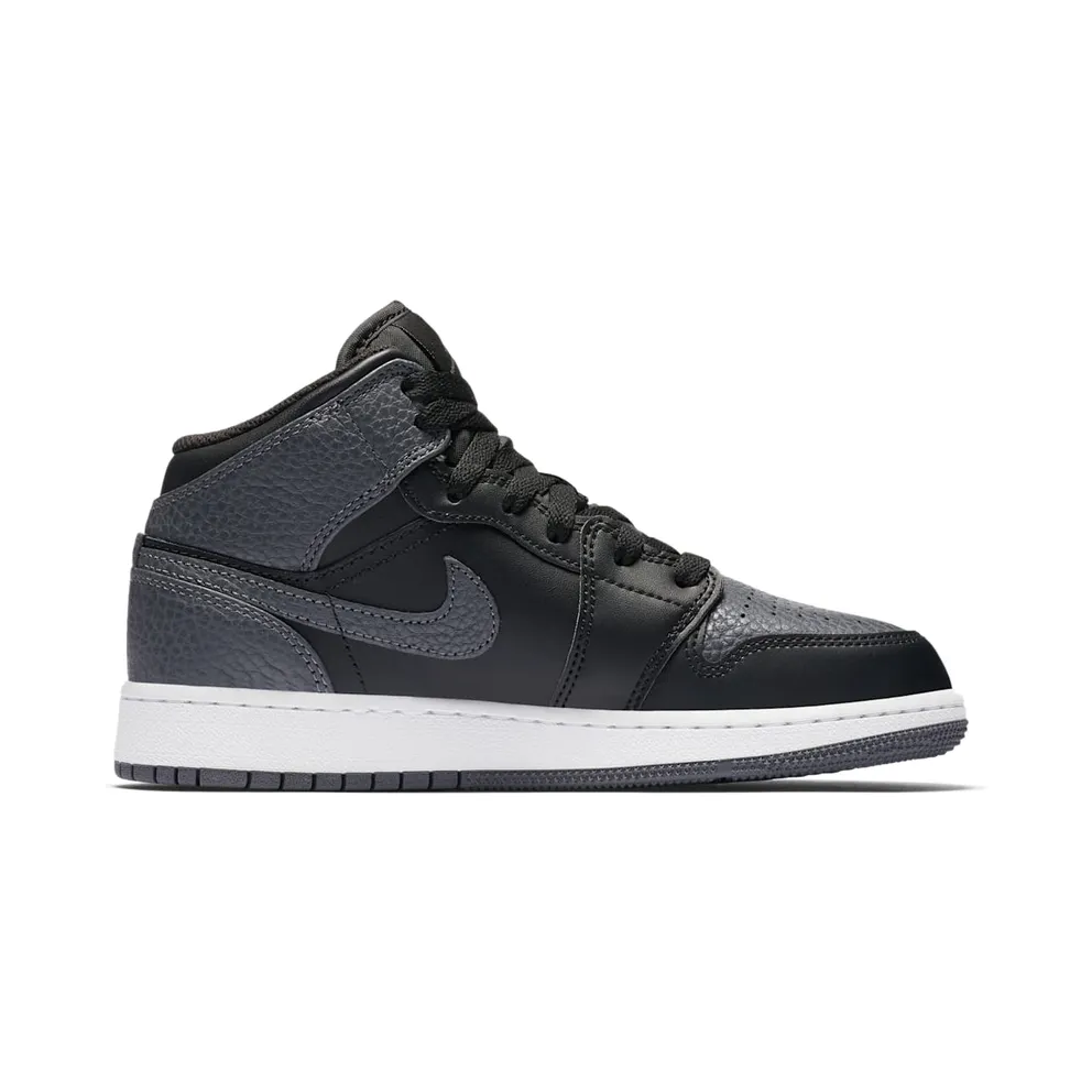 Jordan 1 Mid Black Dark Grey (GS) Black/Dark Grey-Summit White (554725-041)