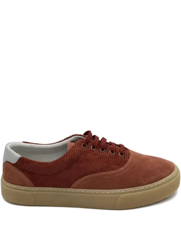 Brunello Cucinelli Sneakers with ribfluwelen textuur – Brown (MZULPGP310)