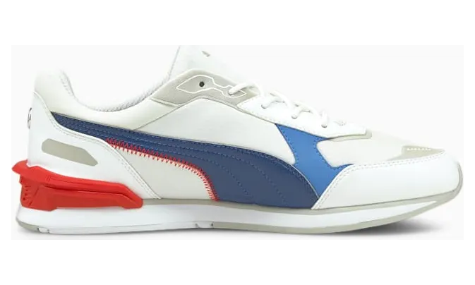 Puma BMW M Motorsport Low Racer motorsportschoenen Wit/Blauw/Rood (306939-02)