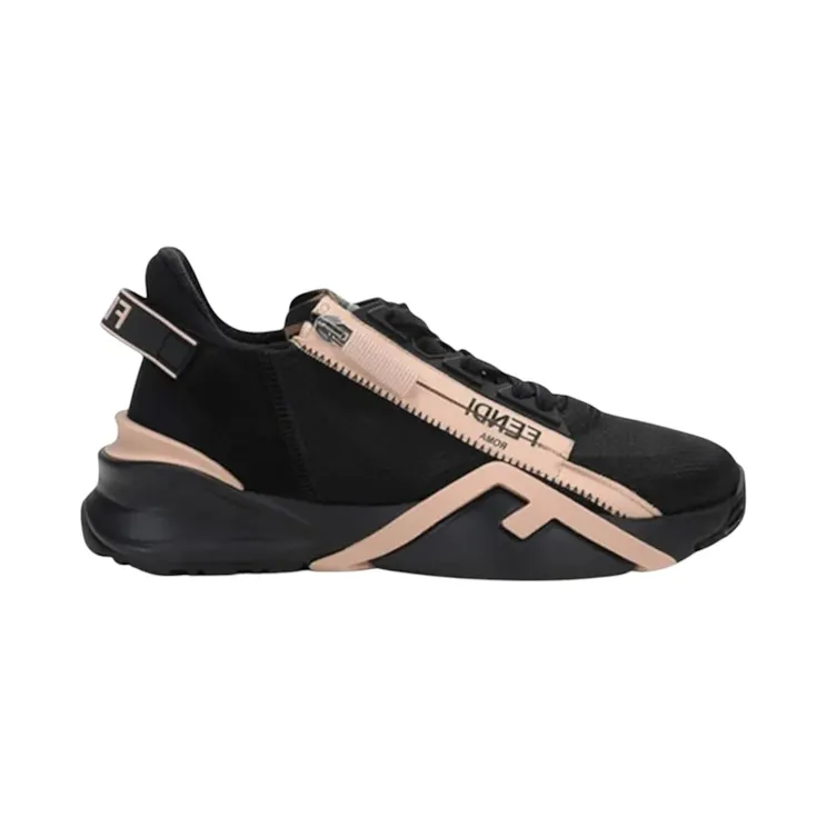 Fendi Black & Pink Flow Low-Top Sneakers (8E8035 AF5R F08M4)