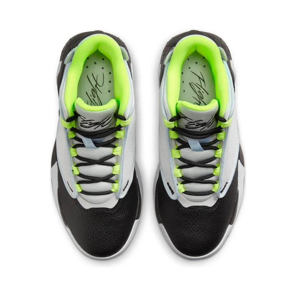 Jordan Max Aura 4 GS “Platinum Tint Volt Blue Tint Black” (DV3175-017)