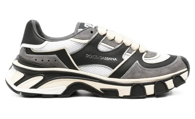 Dolce & Gabbana Logo-print Chunky-sole “Black/White” (CS2463 A0996 89697)