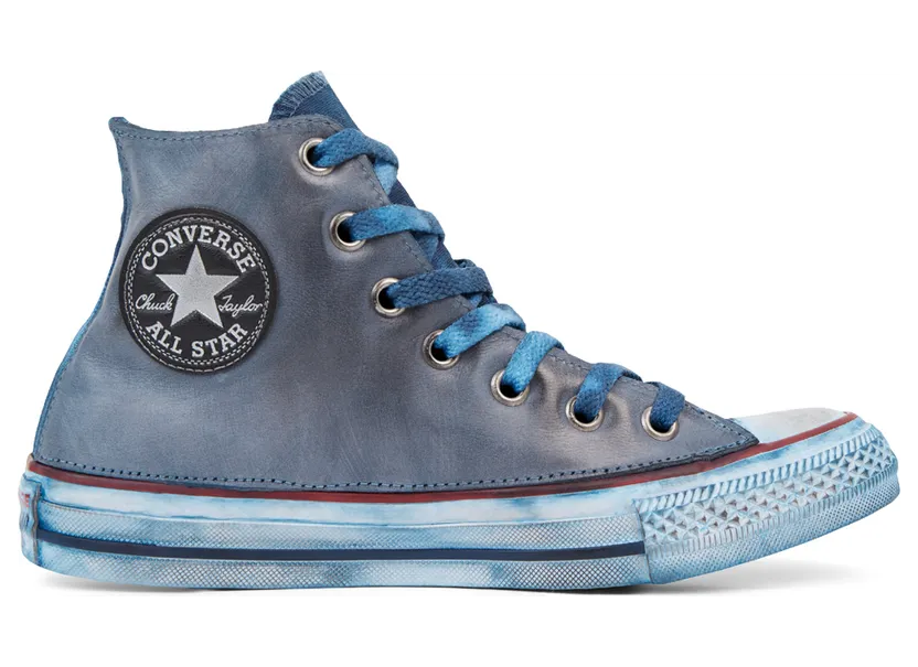 Converse Chuck Taylor All Star Premium Vintage Leather High Top Optical White/navy Vintage (165773C)