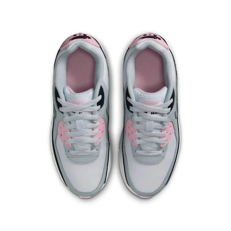 Nike Air Max 90 LTR White Pink Foam Armory Navy Wolf Grey (CD6864-134)