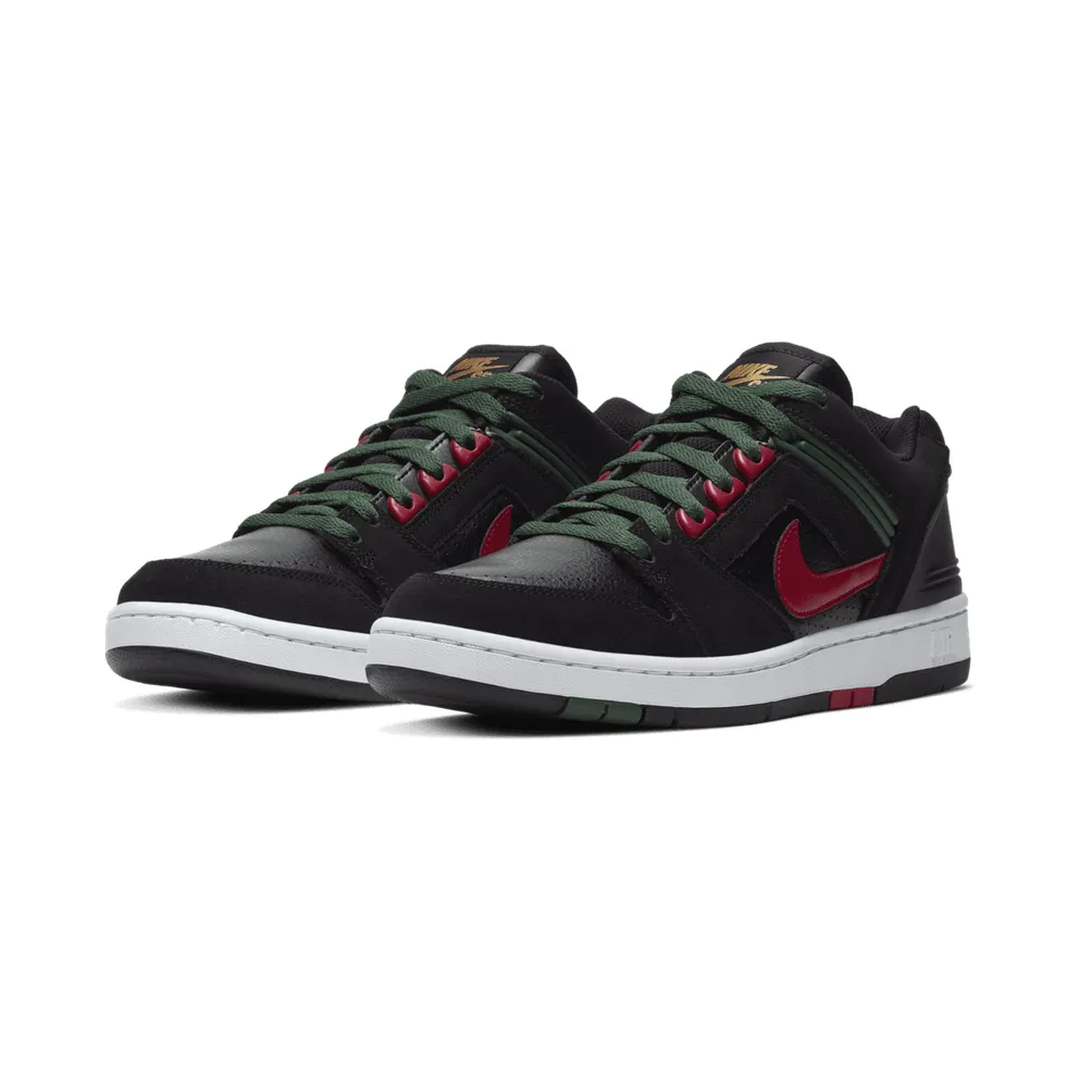 Nike SB Air Force 2 Low Black Gucci Black/Deep Forest-Gym Red (AO0300-002)