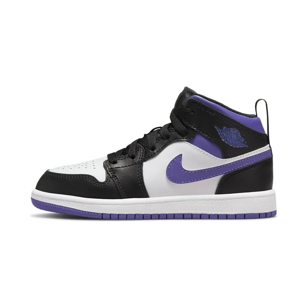Air Jordan 1 Mid Black Dark Iris (PS) (640734-095)
