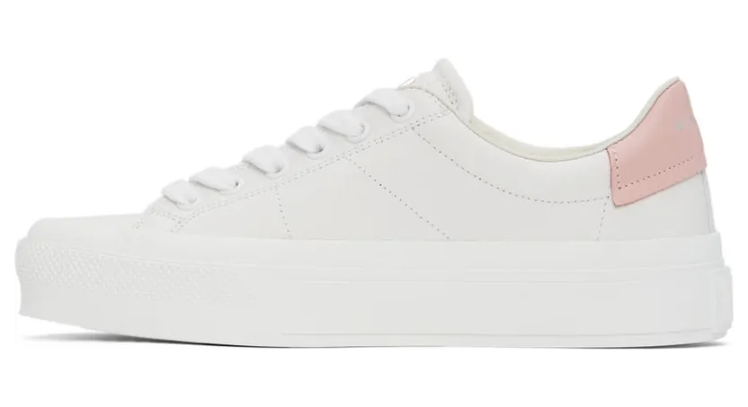 Givenchy White & Pink City Sneakers (BE0027E19U149) (3)