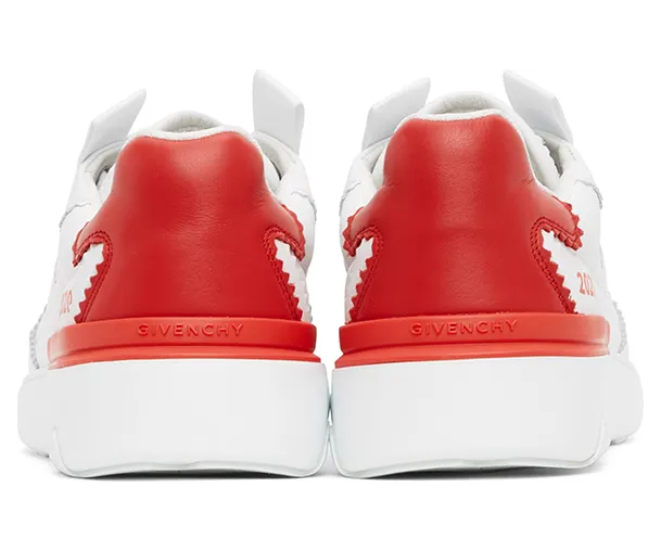 Givenchy White & Red Two Tone Wing 2020 Sneakers (BH003RH0PJ) (4)