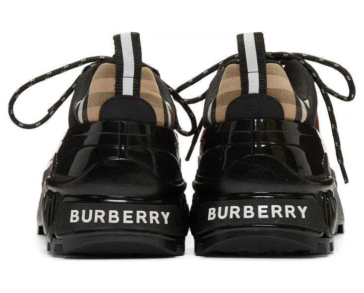 Burberry Black & Beige Arthur Sneakers (8020680) (4)