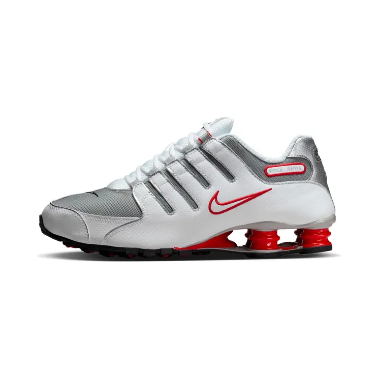 Nike Shox NZ “White / Sport Red / Cool Grey / Metallic Silver” (378341-104)