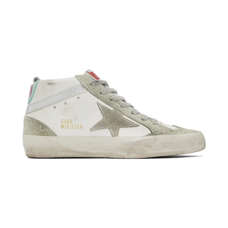 Golden Goose SSENSE Exclusive White & Gray Mid Star Classic Sneakers (F00122.F001089.10491)